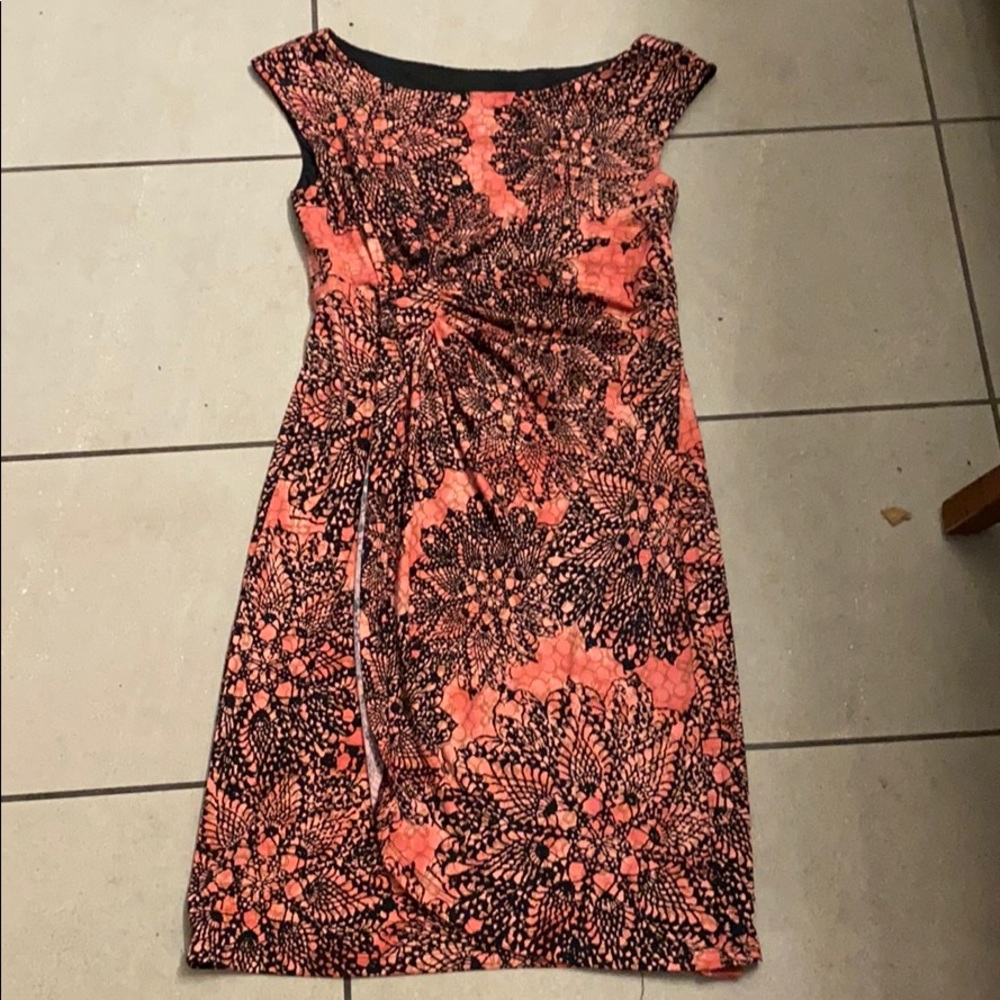 Pink and Black patterned dress